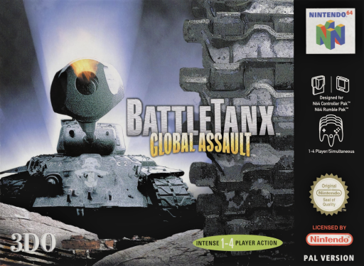 Battletanx Global Assault box art for Nintendo 64